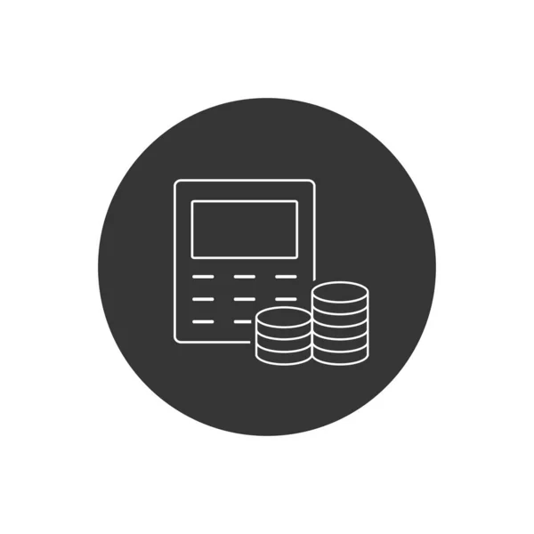 Money Calculation Line Icon Vector — Stock Vector