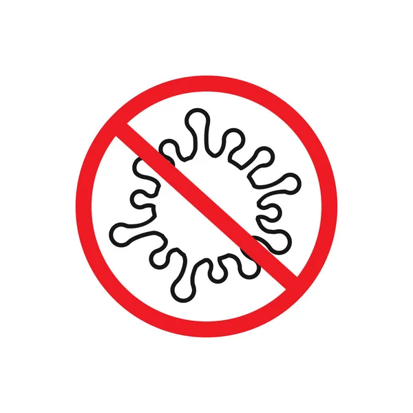 Virus Microbe Bacterium Line Icon Isolated White Vector — Stock Vector