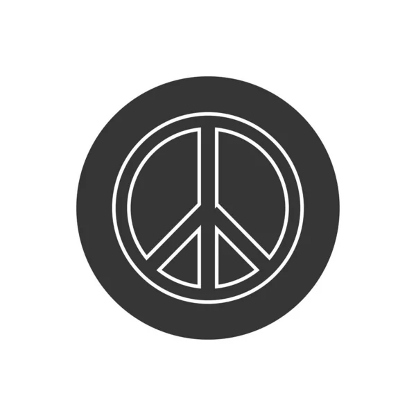 Peace Sign Line Icon Vector Illustration — 스톡 벡터