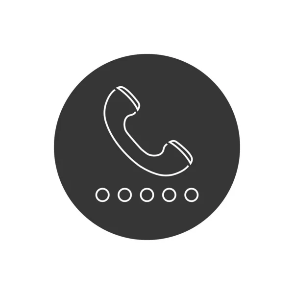 Telefoon Pictogram Trendy Platte Stijl Geïsoleerd Witte Achtergrond Telefoon Symbool — Stockvector