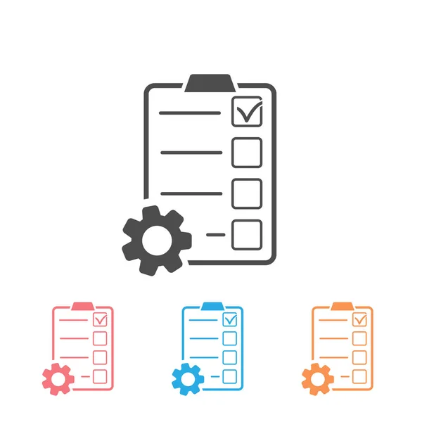 Icono Gestión Proyectos Estilo Plano Símbolo Del Proyecto Para Diseño — Vector de stock