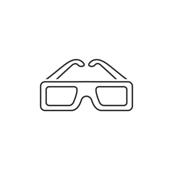 Дополненная Реальность Виртуальная Реальность Икона Glasses Line Вектор — стоковый вектор