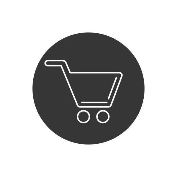 Shopping Line Icon Vector Shopping Cart Icon — Stock Vector