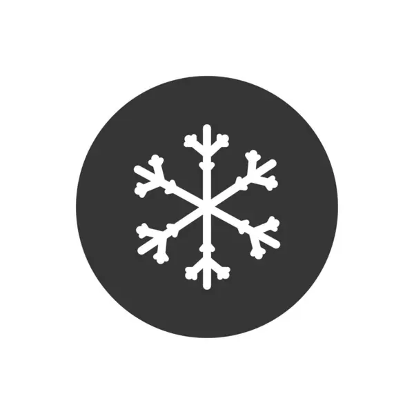 雪花的图标 白色背景上孤立的雪象 冬天的象征 冻僵了 — 图库矢量图片