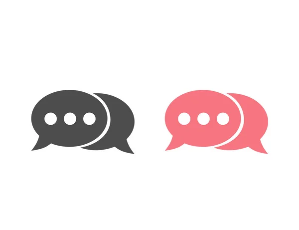 Speech Bubble Icon Set Vector Illustration — Stock Vector