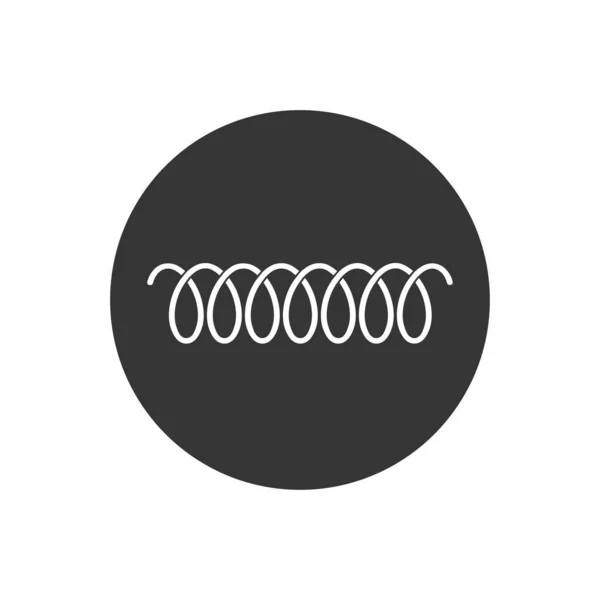 Sprężyna Spiralna Wektor Logo Ikona Wirującej Linii Lub Zakrzywiony Wzór — Wektor stockowy