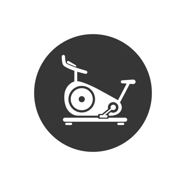Stationary Bike Web Black Icon Vector Illustration — Stock vektor