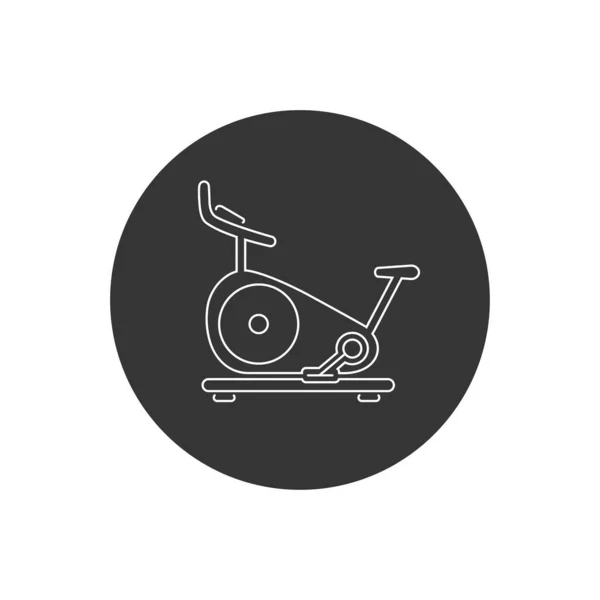 Stationär Cykel Webblinje Ikon Vektorillustration — Stock vektor
