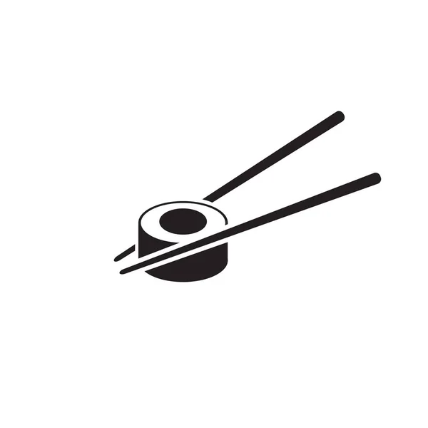 Icona Sushi Illustrazione Vettoriale Stile Piatto Sushi — Vettoriale Stock