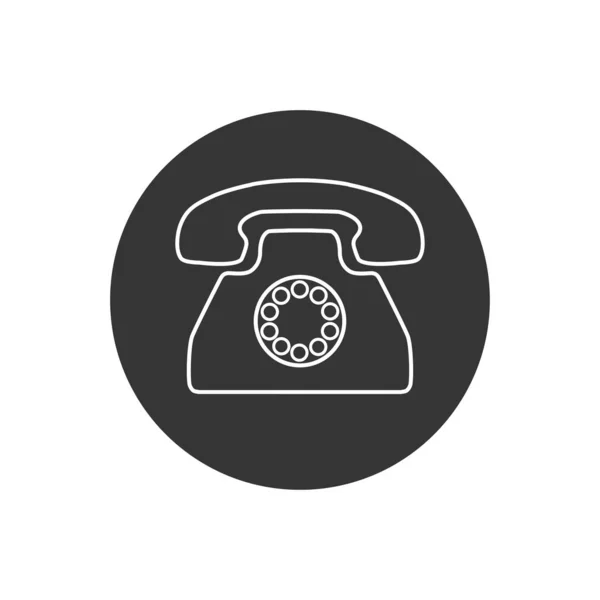 Σύμβολο Εικονίδιο Τηλεφωνικής Γραμμής Επίπεδο Διάνυσμα — Διανυσματικό Αρχείο