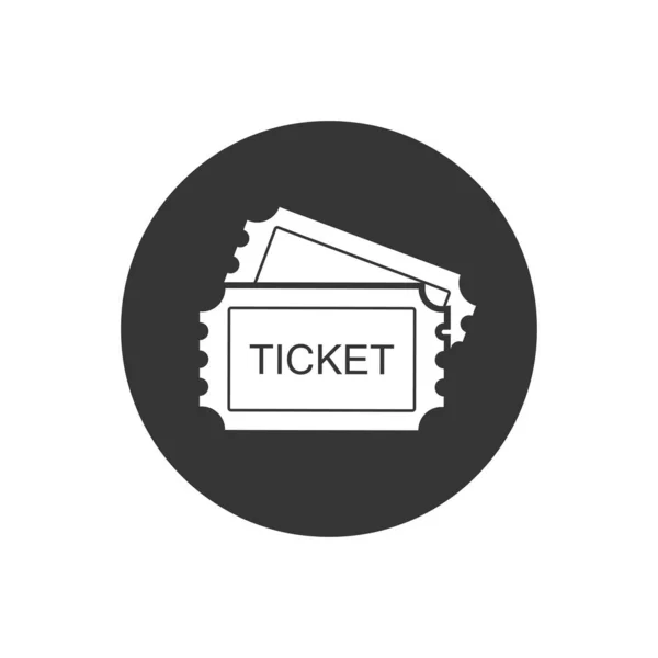 チケットアイコン 許可または入場シンボル ベクトルイラスト ロゴテンプレート デザイン ウェブサイト プレゼンテーション モバイルアプリのためのグリフスタイルで提示 — ストックベクタ