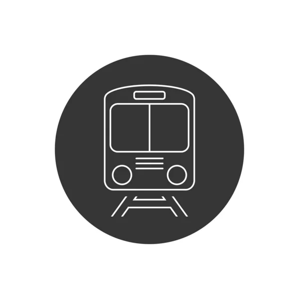 Train Line Icon Symbol Vector White Background — Stock Vector