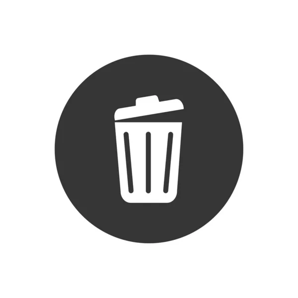 Trash Icon Trendy Flat Design Vector — Stock Vector