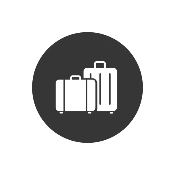 Voyage Bagages Tourisme Bagages Icône Vectorielle Aéroport — Image vectorielle