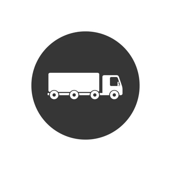 Vektorová Ikona Přívěsu Poloviční Nákladní Vůz Obchodní Dopravy Logistický Koncept — Stockový vektor