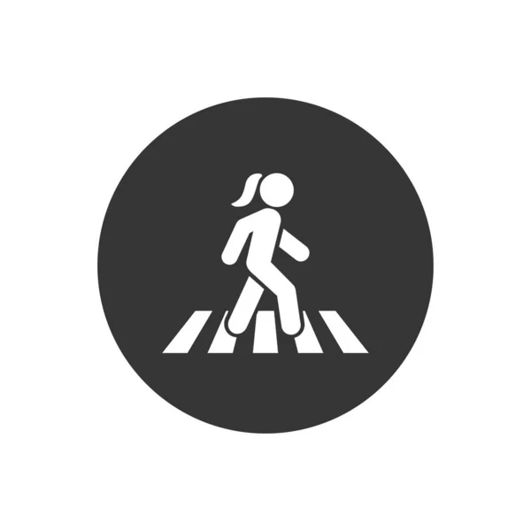 Lopen Pictogram Symbool Logo Vector Sjabloon — Stockvector