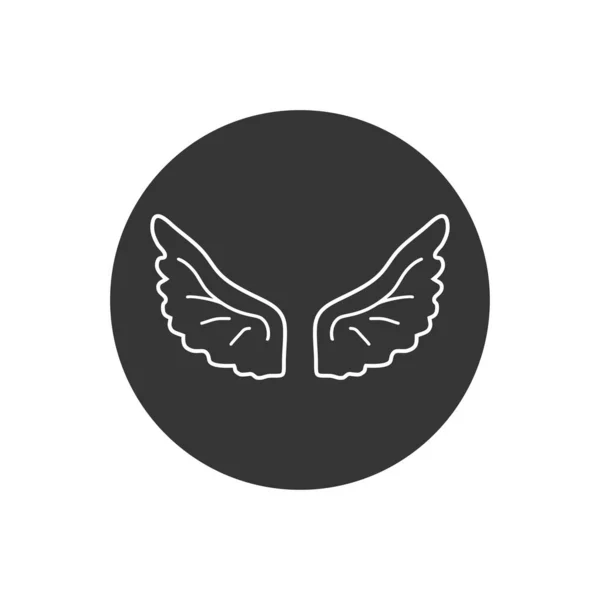 Flügellinien Symbol Vektorillustration — Stockvektor
