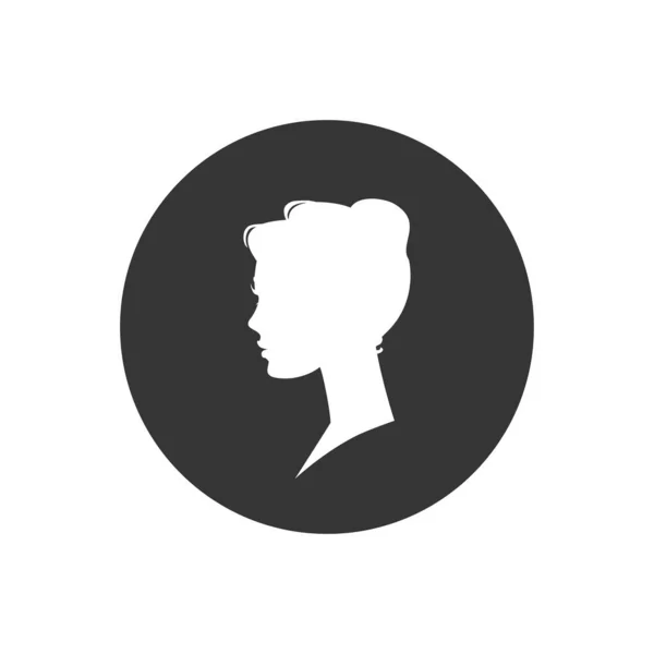 Γυναικεία Σιλουέτα Πρόσωπο Πρόσωπο Εικονογράφηση Διανύσματος — Διανυσματικό Αρχείο