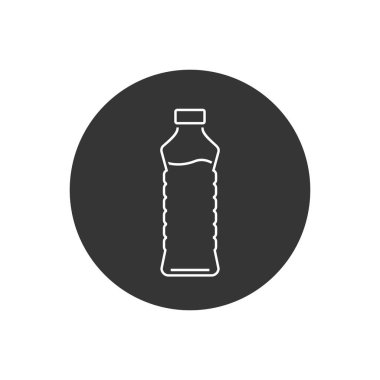 Moda düz tasarımda şişe çizgisi simgesi. Vektör