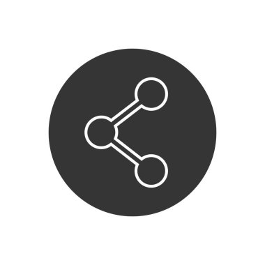 Satır simgesi, sosyal medya bağlantısı. Vektör