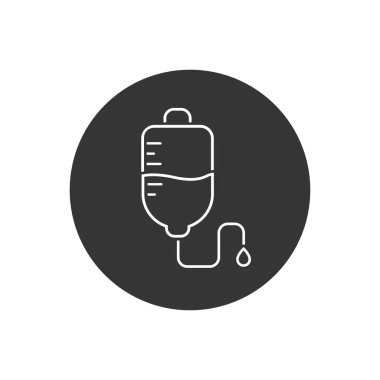 Düz biçimli medikal damla karşı vektör çizgisi simgesi