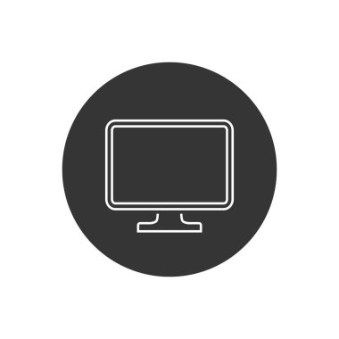 Televizyon, TV hattı ikon vektör illüstrasyonu