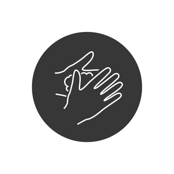 Proszę Umyć Ręce Znak Ikony Ilustracja Wektora — Wektor stockowy