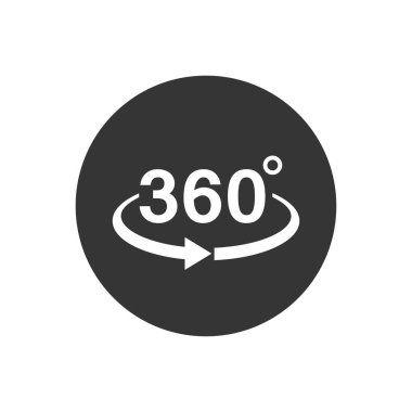 360 Görünümü simgesini grafik tasarım şablonu vektör