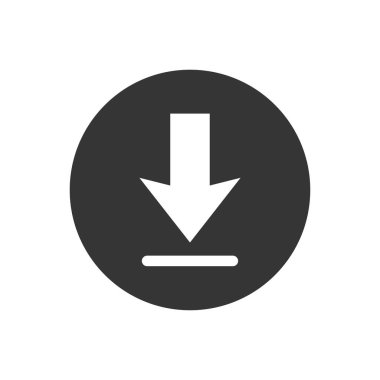 Beyaz arka plan üzerinde simgesini indirin. Vektör simge İndiriyor