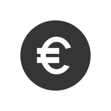 Euro sembolü simgesi. Vektör Illustration