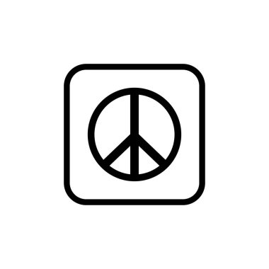 Barış simgesi. imza vektör illüstrasyon