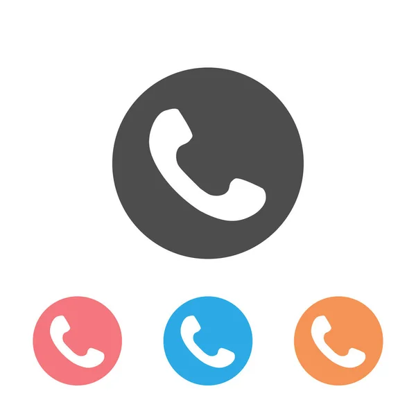 Кнопка Телефона Иконке Набора Логотип Символ Приложение Веб Векторная Иллюстрация — стоковый вектор