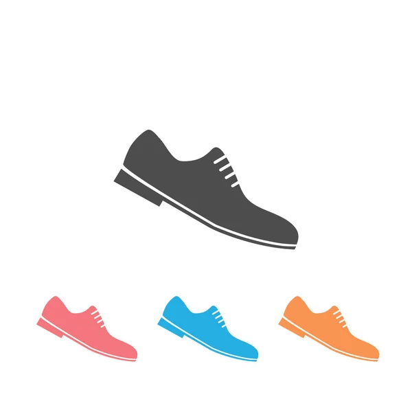 Ensemble Icônes Chaussures Formelles Illustration Chaussures Homme Comme Vecteur Simple — Image vectorielle