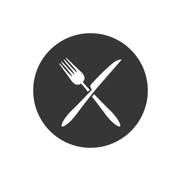 Fork Knife Icon Vector Eat Symbol Vector — Stock Vector