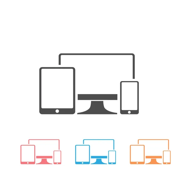 Gadget Icon Set Ilustración Dispositivos Como Simple Signo Vectorial Símbolo — Vector de stock
