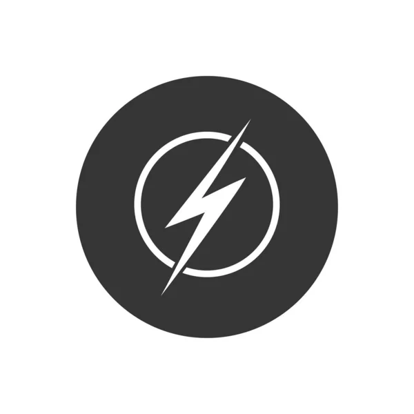 Blixtnedslag Elektrisk Ström Vektor Logo Designelement Energi Och Thunder Symbol — Stock vektor