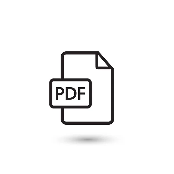 Ícone Vetorial Pdf Branco Vetor — Vetor de Stock