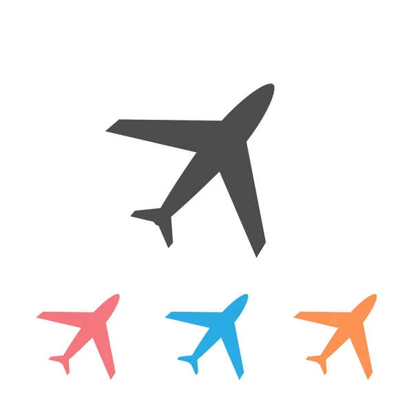 Flugzeug Vektor Icon Set Flughafen Und Flugzeug Piktogramm Symbol — Stockvektor