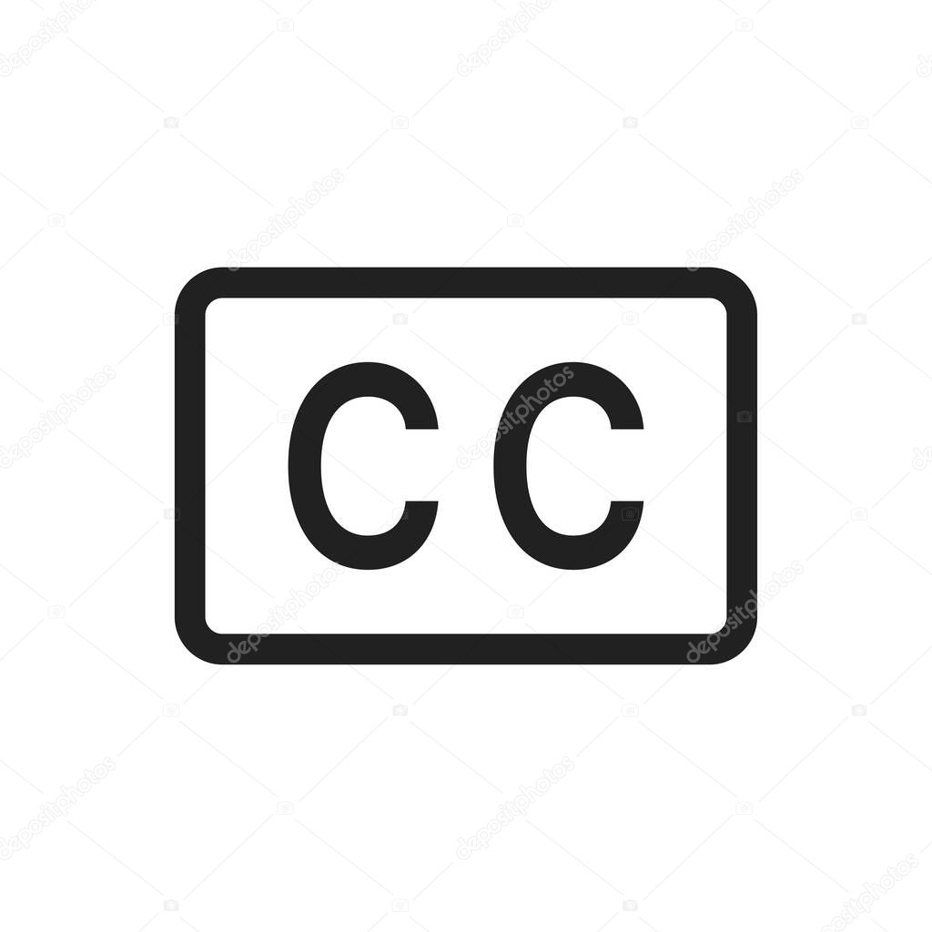 Closed captioning icon vector image