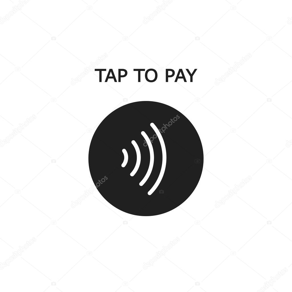 Contactless payment icon. Tap to pay concept - vector sign