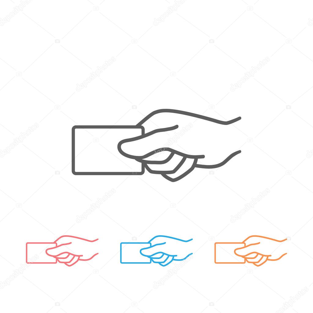 Contactless payment, credit card and hand tap pay wave logo. Vector wireless NFC and contactless pay pass icon set