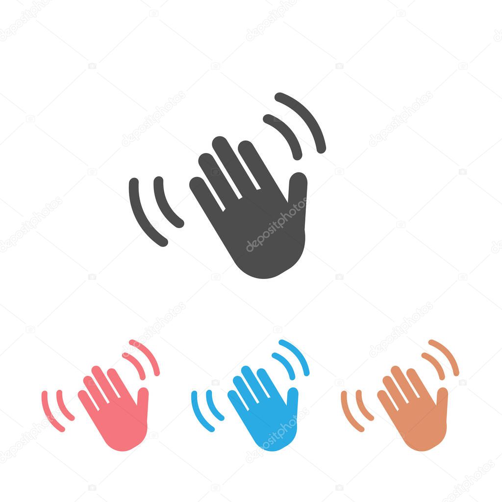 Hand Wave Waving Hi Or Hello Gesture Line Art Vector Icon Set For Apps And Websites Premium Vector In Adobe Illustrator Ai Ai Format Encapsulated Postscript Eps Eps Format