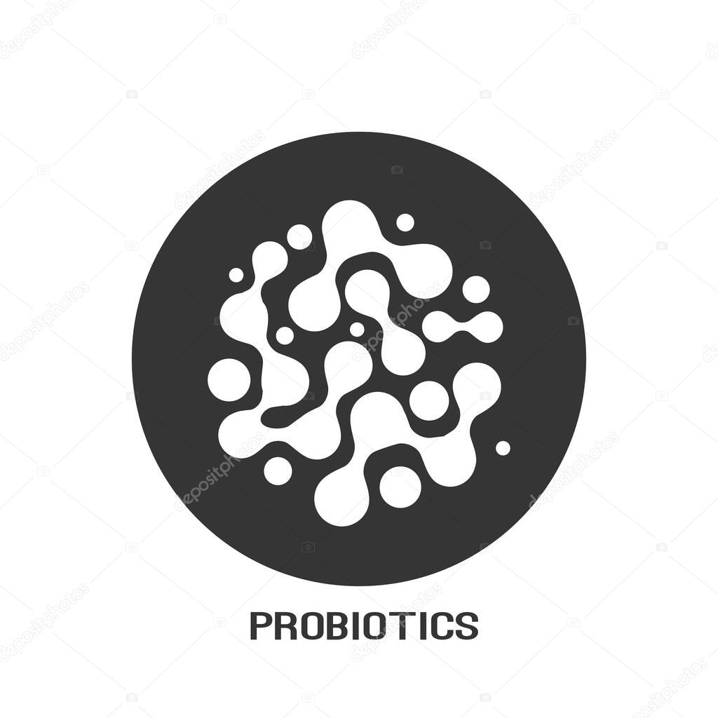 Proboscis bacteria logo design. Healthy nutrition ingredient for therapeutic Vector icon