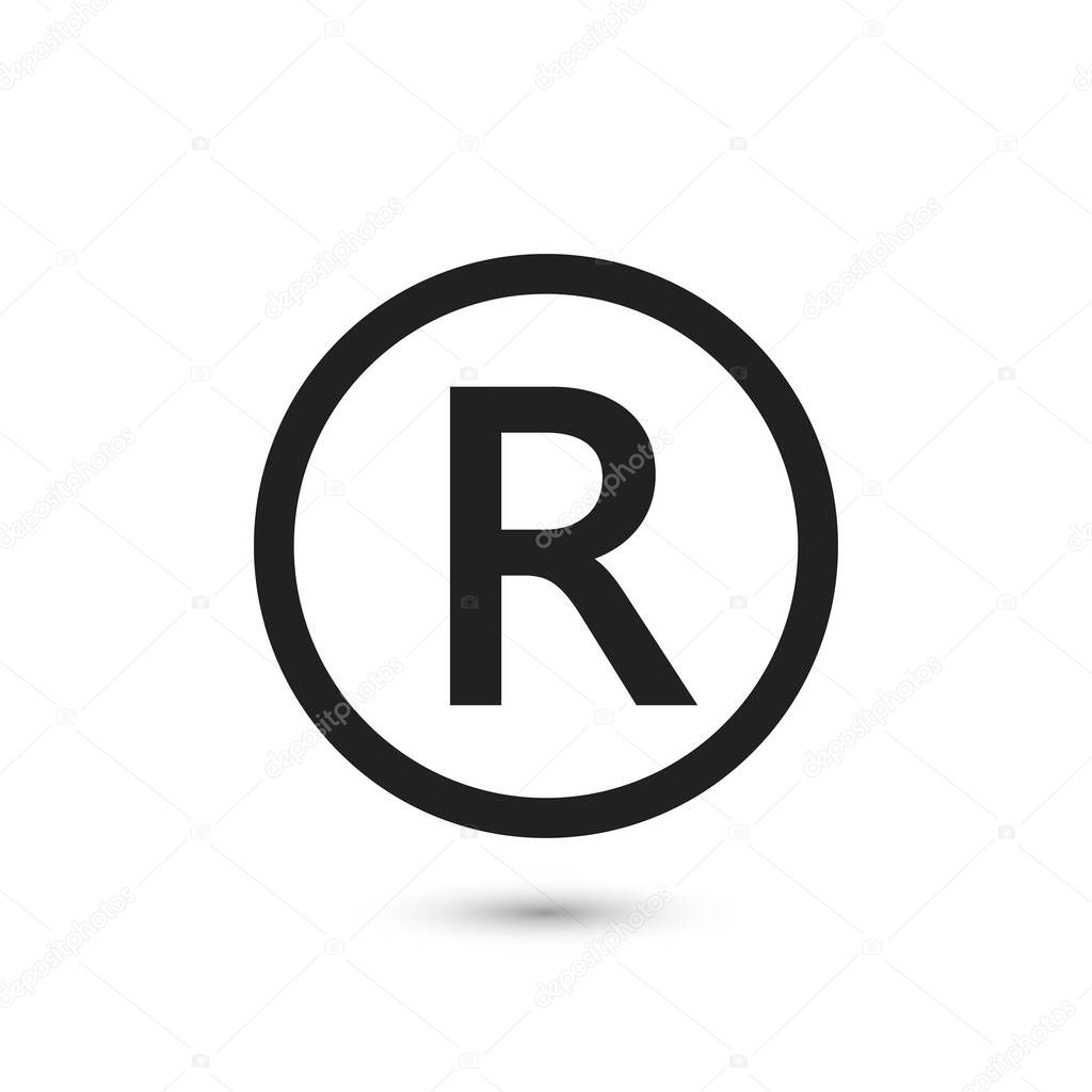 R symbol copyright vector image