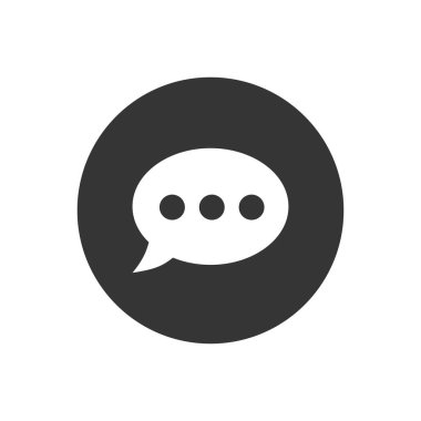 Konuşma balonu ikonu. vektör illüstrasyonu