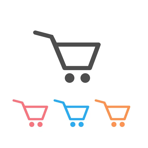 Shopping Icon Set Vector Shopping Cart — Stock Vector