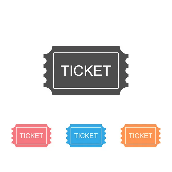 チケットアイコンセット 許可または入場シンボル ベクトルイラスト ロゴテンプレート デザイン ウェブサイト プレゼンテーション モバイルアプリのためのグリフスタイルで提示 — ストックベクタ
