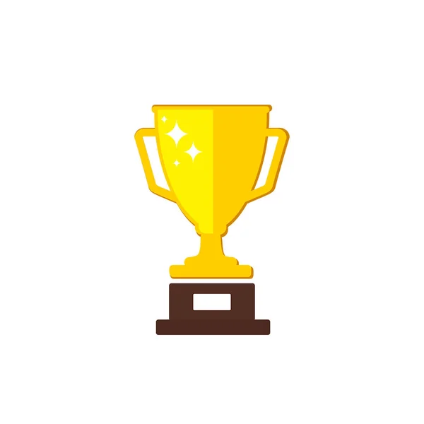 トロフィーカップ フラットスタイルのベクトルアイコン — ストックベクタ