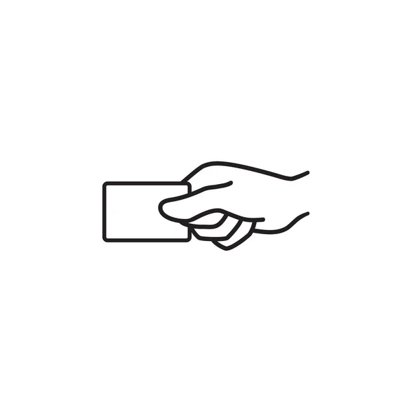 Безтактна Оплата Кредитна Картка Ручний Кран Платять Хвильовий Логотип Vector — стоковий вектор