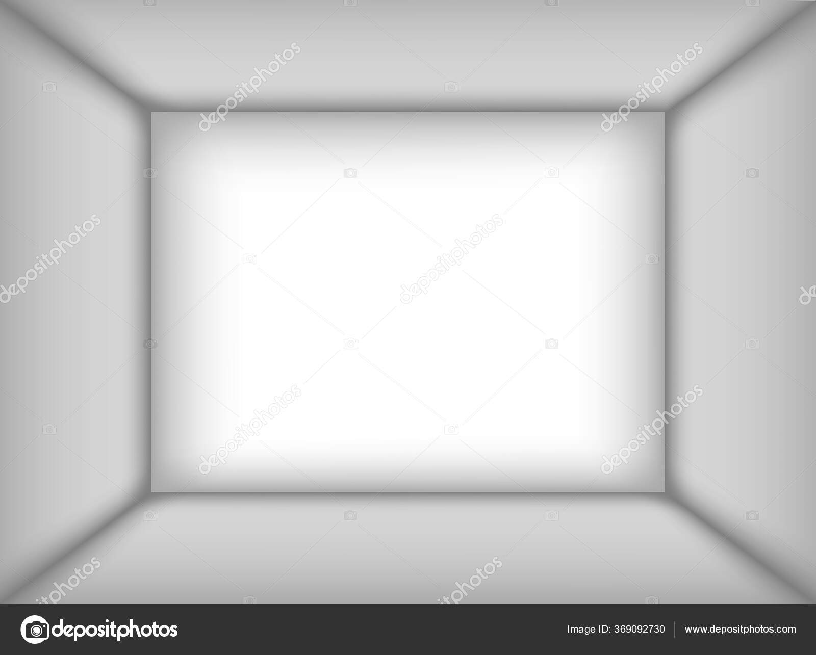 Empty White Room Inner Space Box Mock You Business Project Stock Vector ...